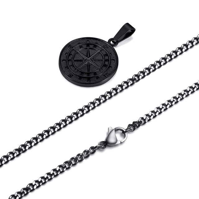 Men's Compass Necklaces Pi-Mart