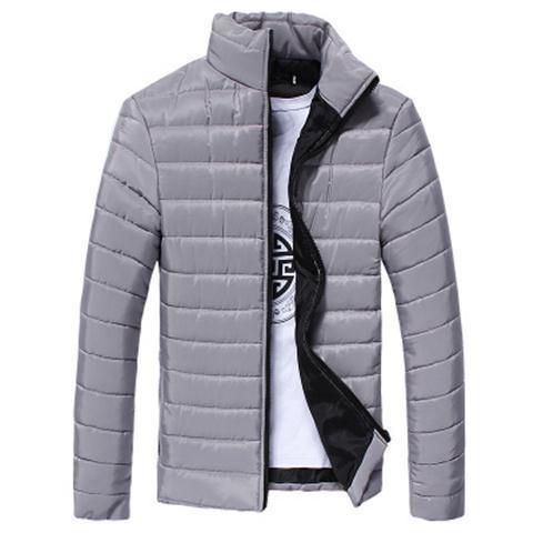 Men's Thickened Down Jacket - 100% White Goose Down Filled Loose Fit Coat