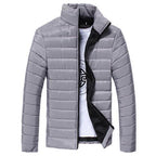 Men's Thickened Down Jacket - 100% White Goose Down Filled Loose Fit Coat