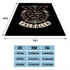 1pc Flanged Blanket, Retro Viking Logo Printing Blanket, Comfortable And Comfortable Blanket, For Camping Sofa Bed And Couch Office, Suitable For Gift Blankets In All Seasons