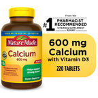 Nature Made Calcium 600 mg with Vitamin D3 Tablets; 220 Count EasyOptionXY LLC