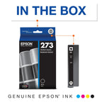 Epson T273 Claria Genuine Ink Standard Capacity Black Cartridge