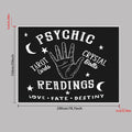 1pc, Tapestry Moon and Star Psychic Readings Black Mandala Halloween Decoration Wall Hanging Hand Bohemian Wall Blanket Bedroom Living Room Home Decors (Psychic Reading) Lootquake LLC