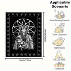 1pc Demonic Goat Baphomet Blanket 3D Printing Flannel Throw Blanket Bedroom Living Room Sofa Camping Travel Comfortable And Soft Blanket