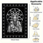1pc Demonic Goat Baphomet Blanket 3D Printing Flannel Throw Blanket Bedroom Living Room Sofa Camping Travel Comfortable And Soft Blanket