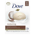 Dove Restoring Gentle Women's Beauty Bar Soap All Skin Type Coconut & Cocoa Butter, 3.75 oz (8 Bars)
