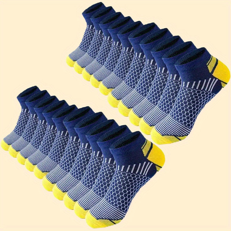20 Or 60 Pairs Of Men's Low Cut Socks, Anti Odor & Sweat Absorption, Comfy & Breathable, Elastic Sport Socks, All Seasons Wearing Lootquake LLC