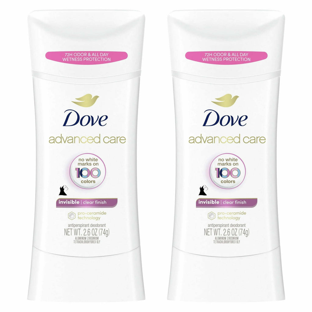 Dove Advanced Care Long Lasting Women's Antiperspirant Deodorant Stick Invisible, 2.6 oz Twin Pack EasyOptionXY LLC