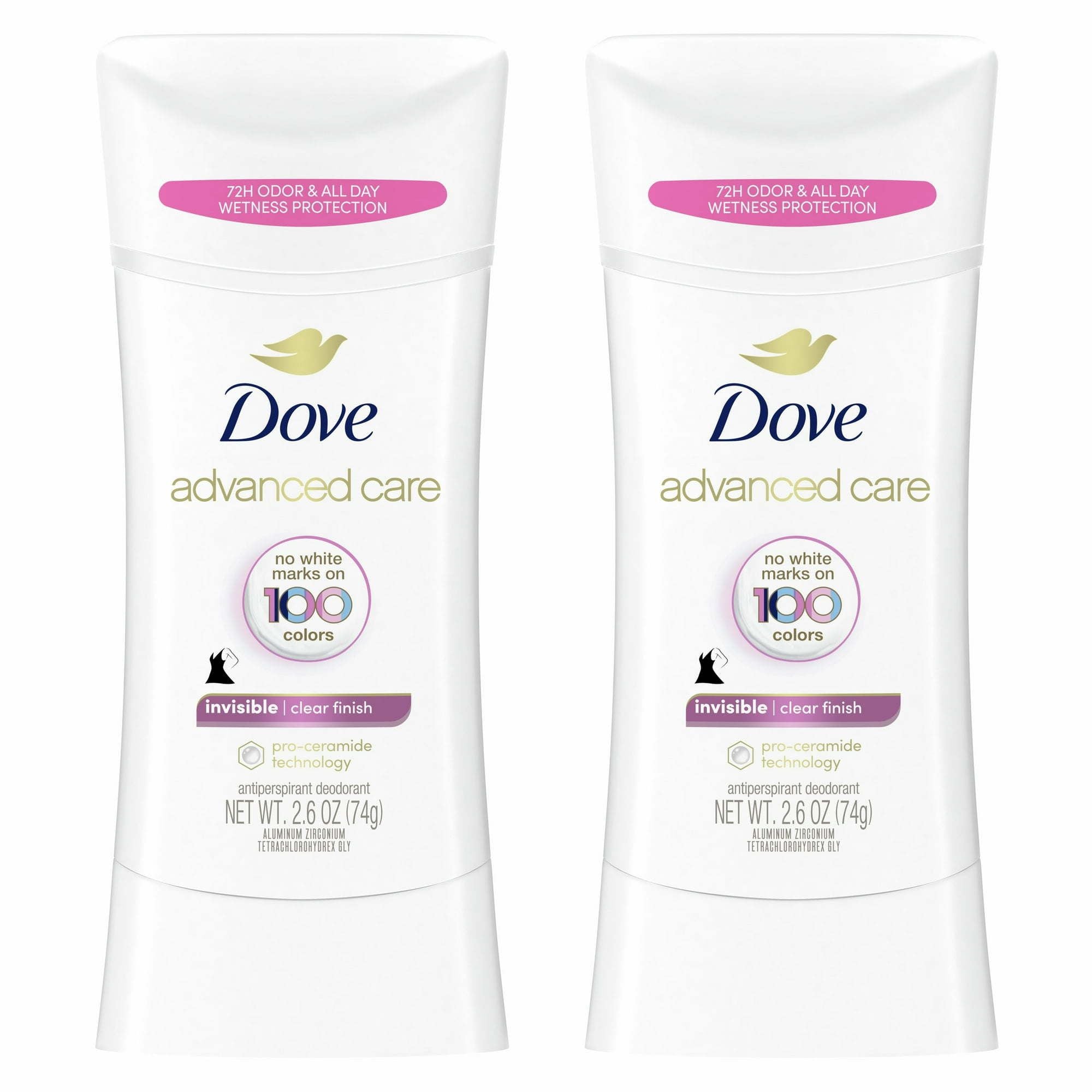 Dove Advanced Care Long Lasting Women's Antiperspirant Deodorant Stick Invisible, 2.6 oz Twin Pack EasyOptionXY LLC
