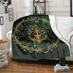 Wizard Magic Witch Spell Art Pattern Printed Soft Blanket Nap Blanket Four Seasons Flannel Blanket Lootquake LLC
