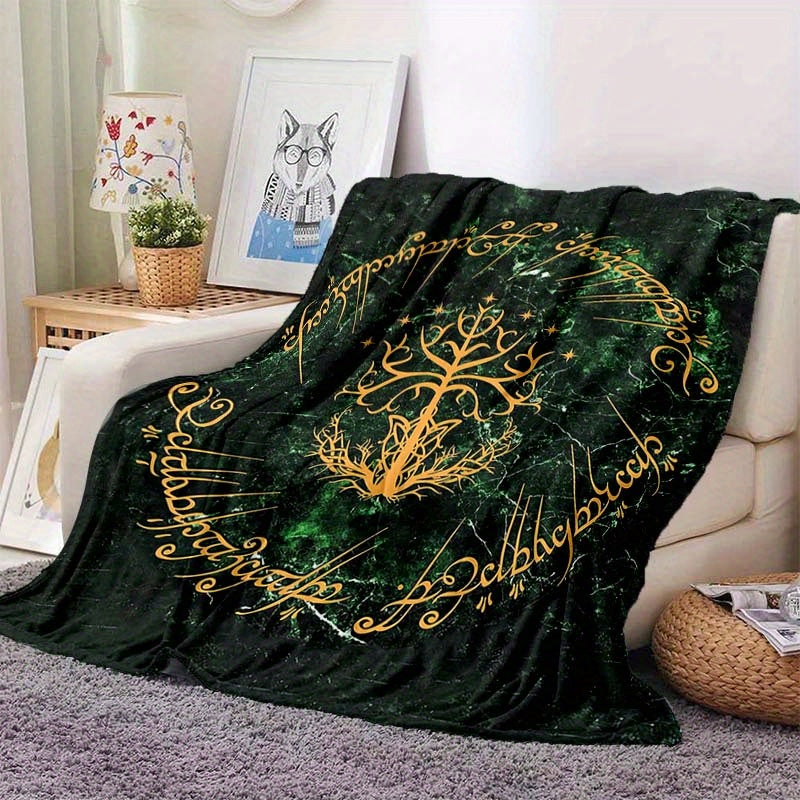 Wizard Magic Witch Spell Art Pattern Printed Soft Blanket Nap Blanket Four Seasons Flannel Blanket Lootquake LLC