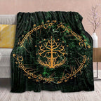 Wizard Magic Witch Spell Art Pattern Printed Soft Blanket Nap Blanket Four Seasons Flannel Blanket Lootquake LLC