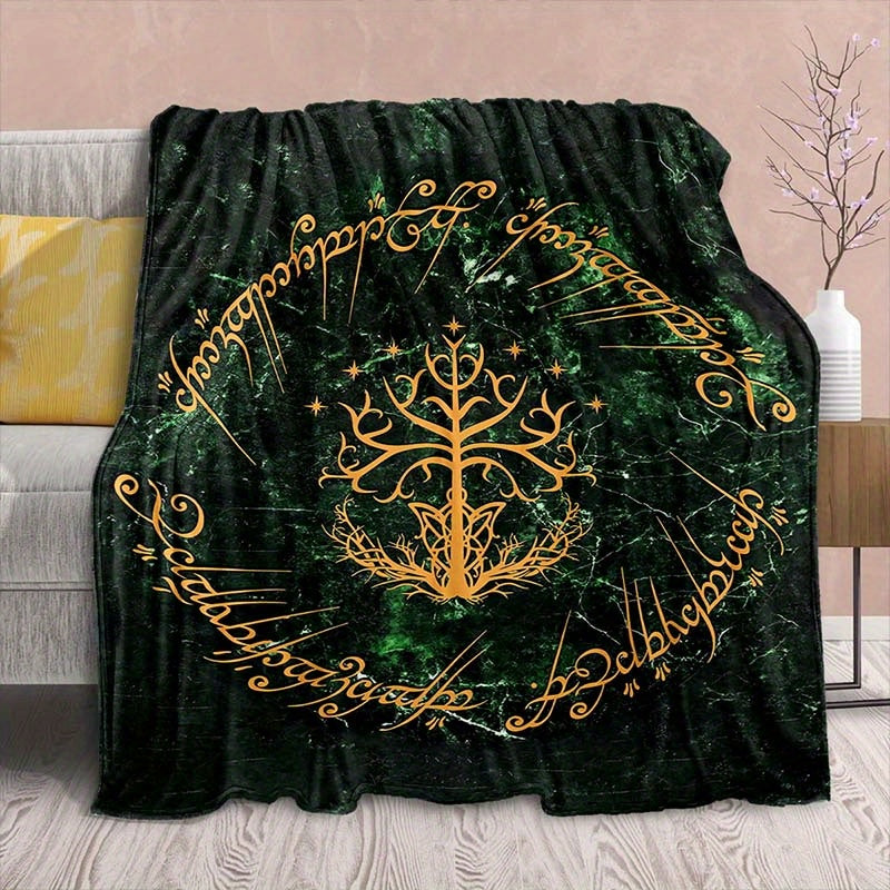 Wizard Magic Witch Spell Art Pattern Printed Soft Blanket Nap Blanket Four Seasons Flannel Blanket Lootquake LLC