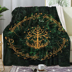 Wizard Magic Witch Spell Art Pattern Printed Soft Blanket Nap Blanket Four Seasons Flannel Blanket Lootquake LLC