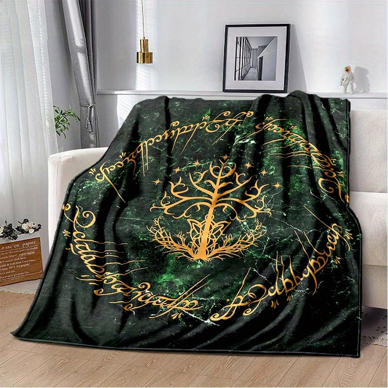 Wizard Magic Witch Spell Art Pattern Printed Soft Blanket Nap Blanket Four Seasons Flannel Blanket Lootquake LLC