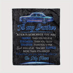 To My Brother, You Are My Hero, Four Seasons Office Chair Flannel Blanket With Text Pattern