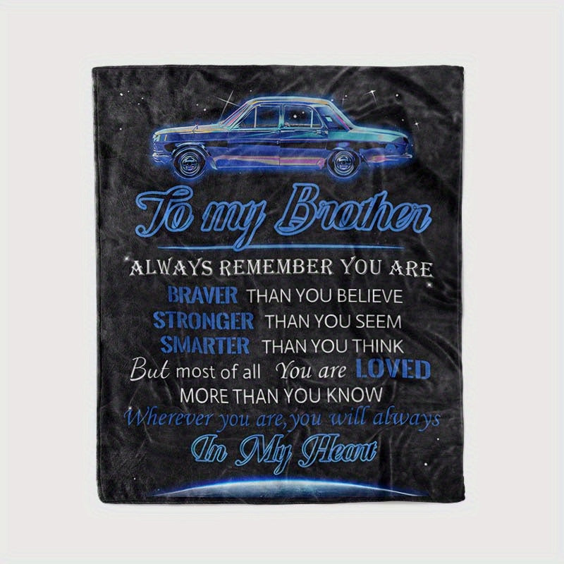 To My Brother, You Are My Hero, Four Seasons Office Chair Flannel Blanket With Text Pattern