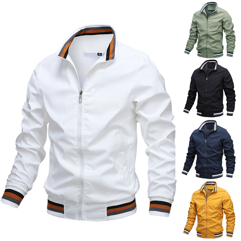 Sports Solid Color Jacket Men's Pi-Mart