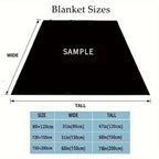 Purple Paisley Pattern Blanket, High-definition Printed Blanket, Soft And Comfortable Home Blanket, Car Travel Camping Warm Blanket, Office Lunch Break Blanket, 8.11oz Per Square Meter