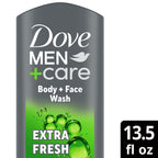 Dove Men+Care Refreshing Daily Use Face & Body Wash All Skin Type, 13.5 oz