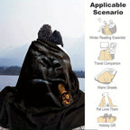 1pc Gorilla Velvet Blanket - Vibrant 3D Printed Design with Dyeing Technology, Thermal Insulation for Ultimate Warmth, Soft and Plush for Unparalleled Comfort - Perfect for Cozying Up in Bedroom, Living Room, Office, or Outdo