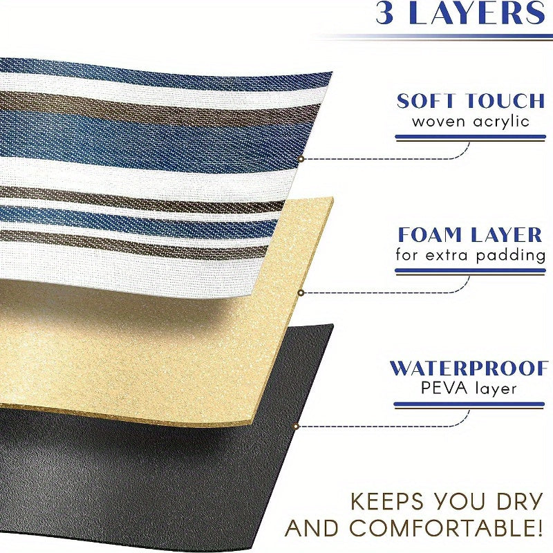 1pc Extra Large Dual-Layer Nylon Picnic Blanket - Water-Resistant, Spacious & Comfortable Mat with Carry Handle - Ideal for Sunny Beaches, Family Camping & Outdoor Fun