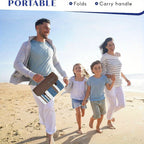 1pc Extra Large Dual-Layer Nylon Picnic Blanket - Water-Resistant, Spacious & Comfortable Mat with Carry Handle - Ideal for Sunny Beaches, Family Camping & Outdoor Fun