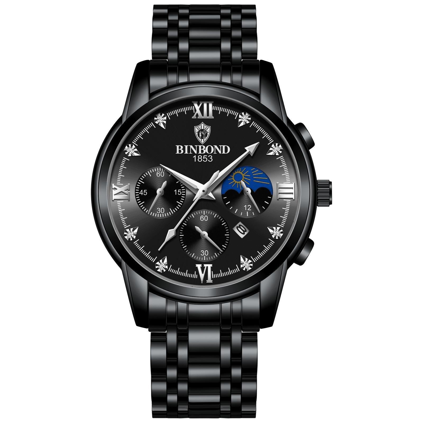 Waterproof Luminous Calendar Men's Fashion Genuine Leather Watch Pi-Mart
