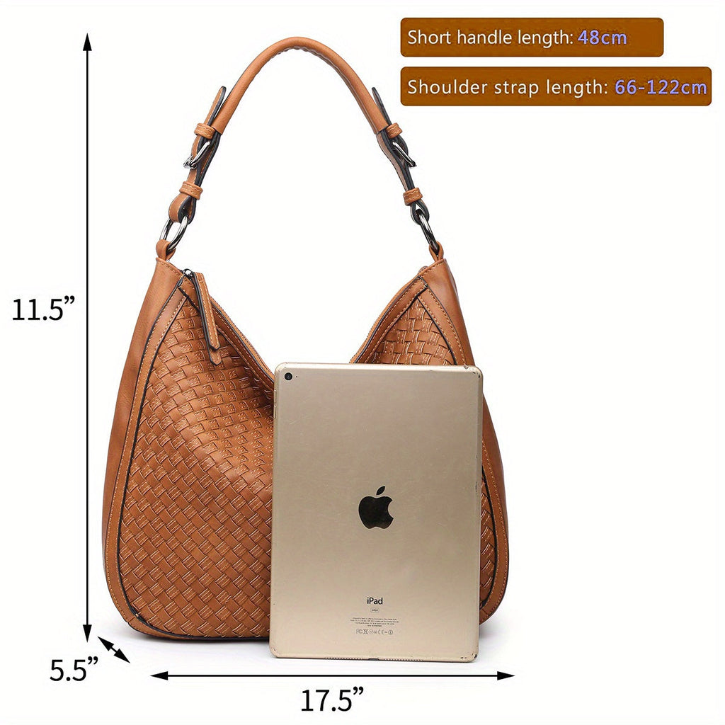 Hobo Woven Shoulder Bag in Large - SJB-DIAMOND ELITES