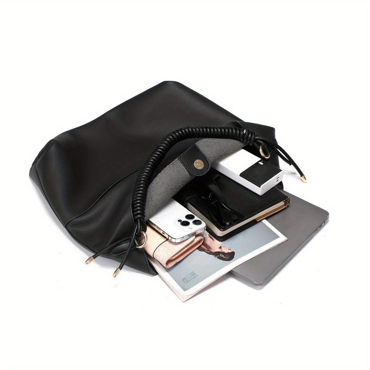 Soft Hobo Bag Unique Drawstring Handle - SJB-DIAMOND ELITES