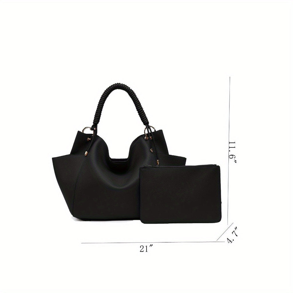 Soft Hobo Bag Unique Braided Woven Handle - SJB-DIAMOND ELITES