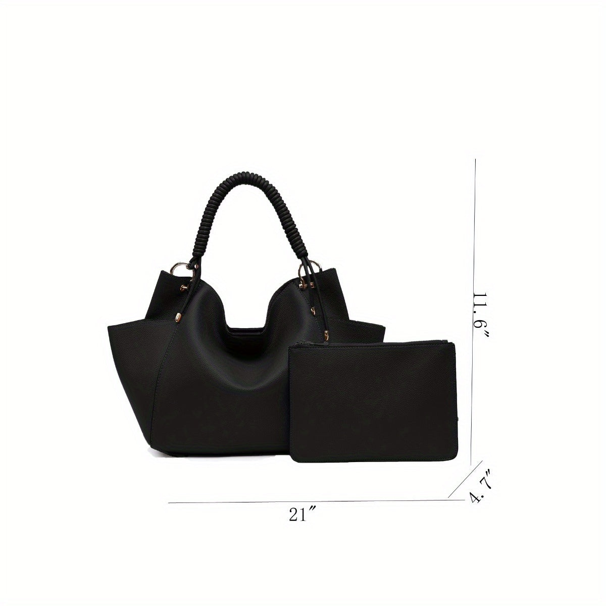 Soft Hobo Bag Unique Braided Woven Handle - SJB-DIAMOND ELITES