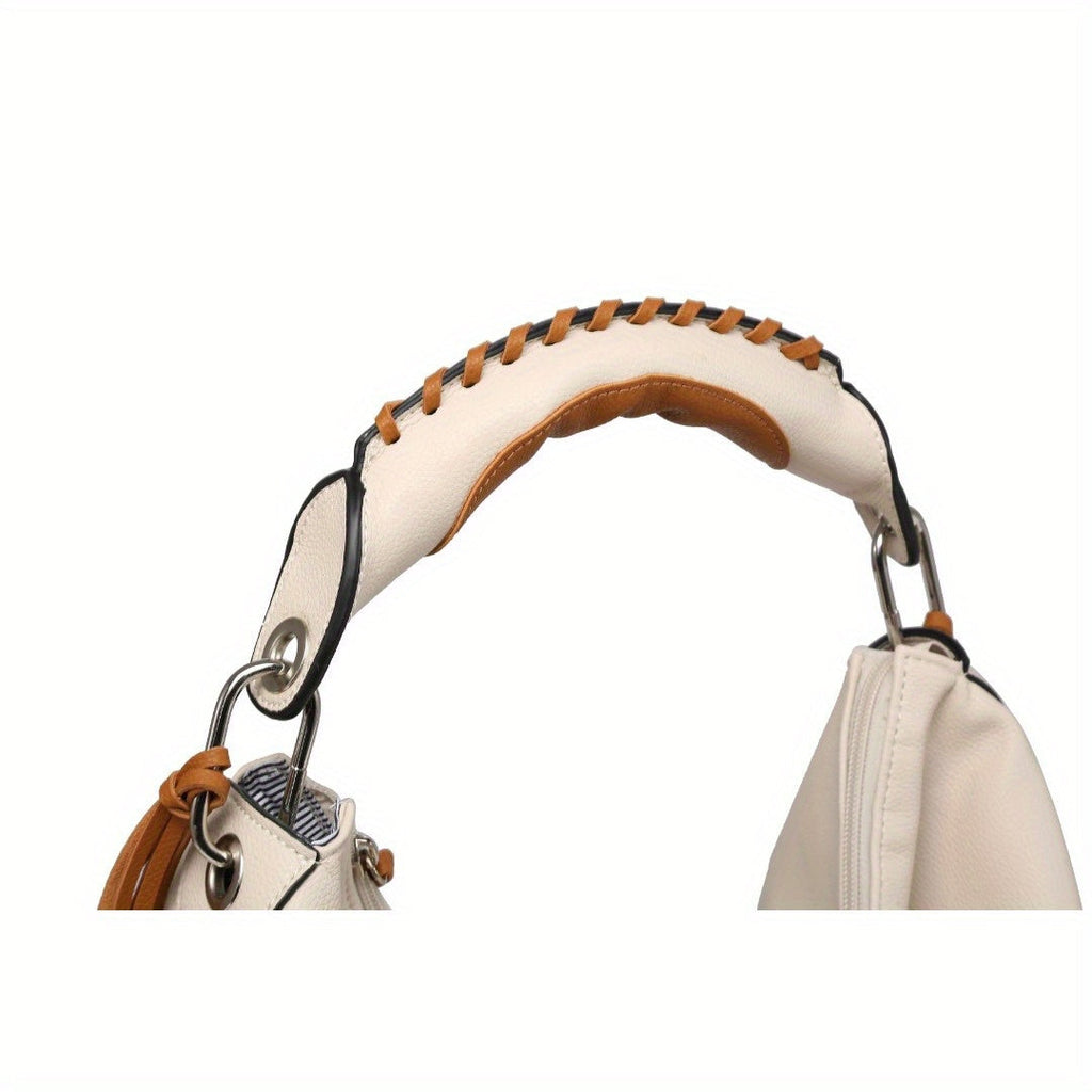 Women hobo Bag Contrast Woven Handle - SJB-DIAMOND ELITES