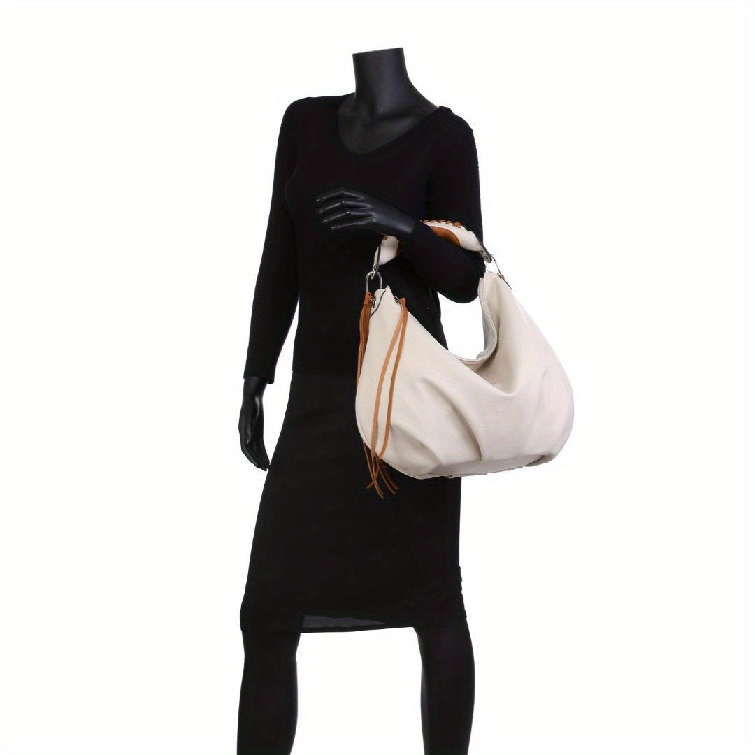 Women hobo Bag Contrast Woven Handle - SJB-DIAMOND ELITES
