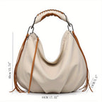 Women hobo Bag Contrast Woven Handle - SJB-DIAMOND ELITES
