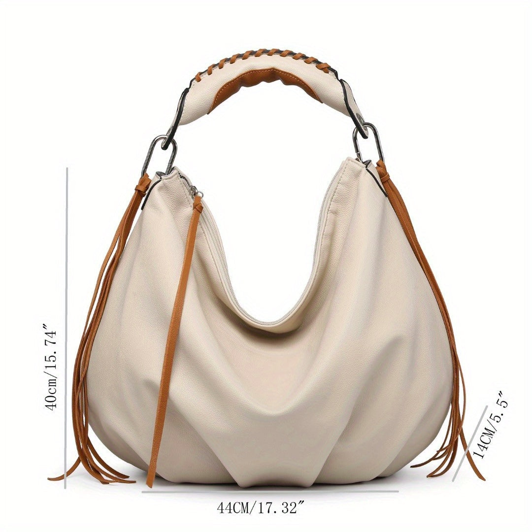 Women hobo Bag Contrast Woven Handle - SJB-DIAMOND ELITES