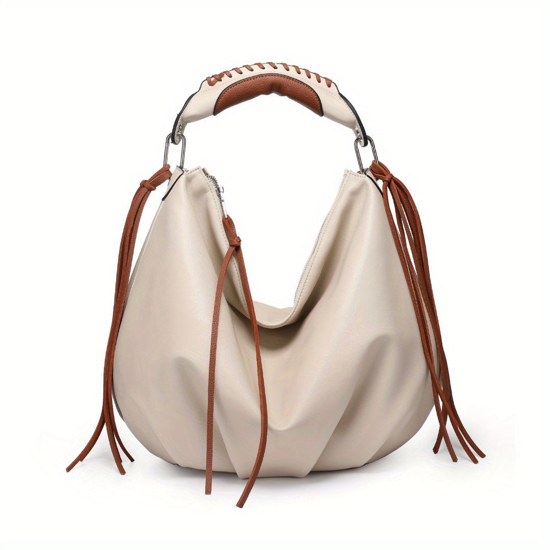 Women hobo Bag Contrast Woven Handle - SJB-DIAMOND ELITES