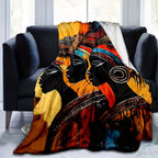 Soft & Cozy African Woman 3D Print Flannel Throw Blanket - Perfect For Sofa, Bed, Picnic, And Car Naps Lootquake LLC