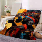 Soft & Cozy African Woman 3D Print Flannel Throw Blanket - Perfect For Sofa, Bed, Picnic, And Car Naps Lootquake LLC