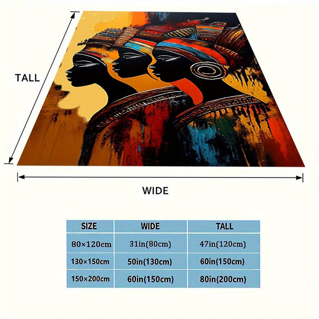 Soft & Cozy African Woman 3D Print Flannel Throw Blanket - Perfect For Sofa, Bed, Picnic, And Car Naps Lootquake LLC