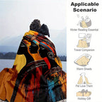 Soft & Cozy African Woman 3D Print Flannel Throw Blanket - Perfect For Sofa, Bed, Picnic, And Car Naps Lootquake LLC