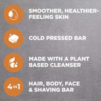 Dove Men+Care Men's Cleansing Bar Soap All Skin Type, Blood Orange + Sea Salt, 5 oz
