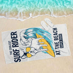 1pc Surfing Dog Beach Towel, Super Absorbent & Quick-drying Swimming Towel, Lightweight & Soft Beach Blanket, Suitable For Beach Swimming Outdoor Camping Travel, Ideal Beach Essentials