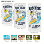 1pc Surfing Dog Beach Towel, Super Absorbent & Quick-drying Swimming Towel, Lightweight & Soft Beach Blanket, Suitable For Beach Swimming Outdoor Camping Travel, Ideal Beach Essentials