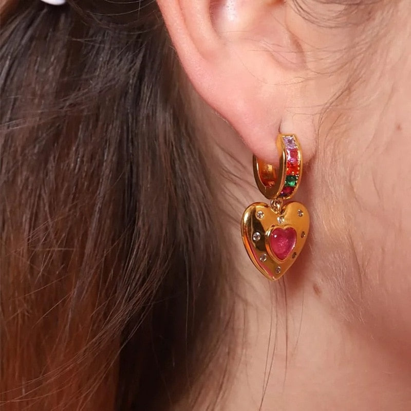 Colorful Love Earrings and Necklace Pi-Mart