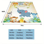 1pc Custom Your Name Blanket, Personalized Cute Elephant Animals Pattern Text Blanket, Outdoor Travel Leisure Four Seasons Nap Blanket, For Anniversary Gift