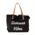 Beach Bag Vacation Purse Bohemia canvas woven tote bag simple ethnic purse - SJB-DIAMOND ELITES