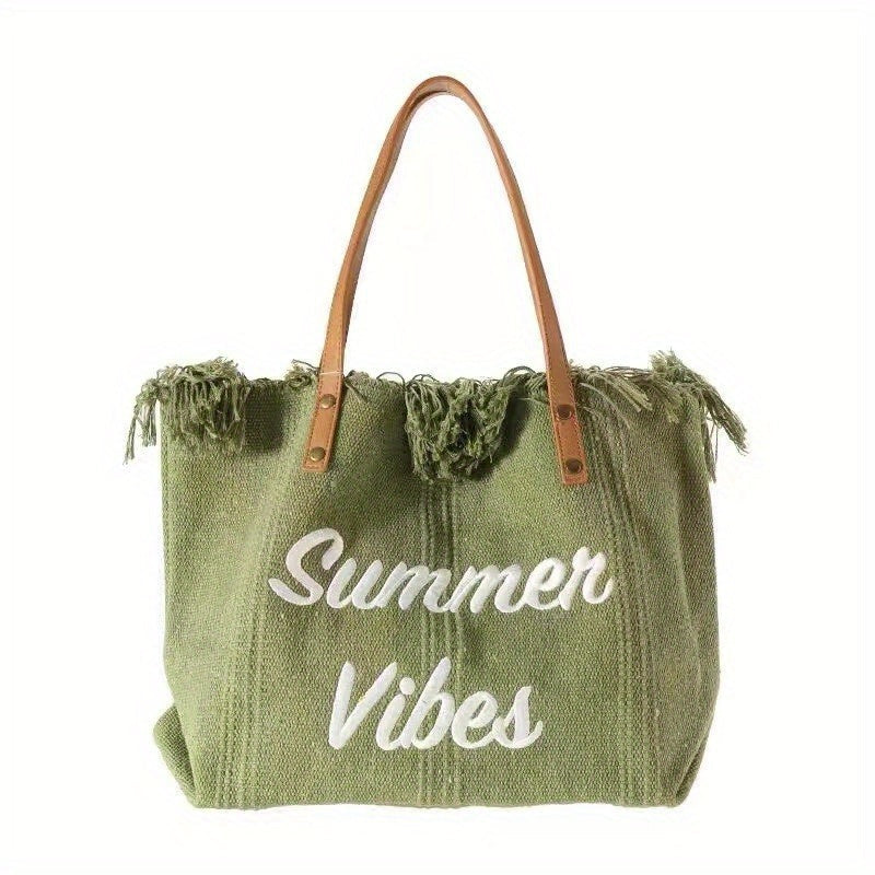 Beach Bag Vacation Purse Bohemia canvas woven tote bag simple ethnic purse - SJB-DIAMOND ELITES