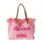 Beach Bag Vacation Purse Bohemia canvas woven tote bag simple ethnic purse - SJB-DIAMOND ELITES