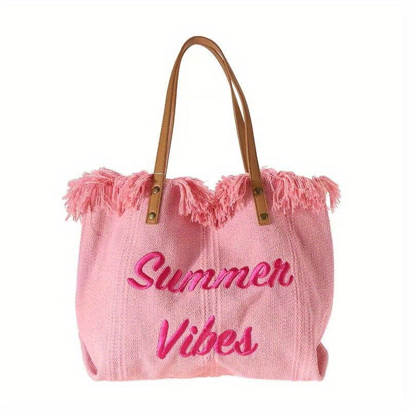 Beach Bag Vacation Purse Bohemia canvas woven tote bag simple ethnic purse - SJB-DIAMOND ELITES